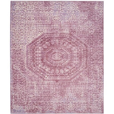 Safavieh Valencia Power Loomed Rectangle Rug- Mauve - Cream- 8 X 10 Ft. VAL205A-8